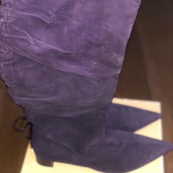Gucci Purple Suede Low Heel Boots EU 39C - Picture 4 of 5